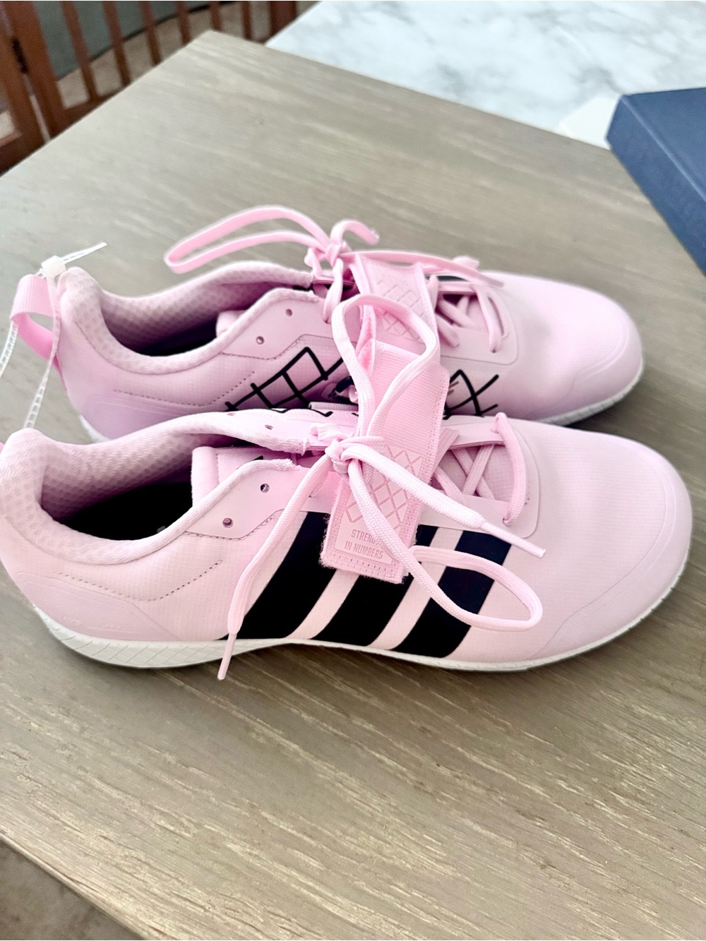 NWT Adidas “The Total Weightlifting Shoes” Pink and Black Men’s Size 10